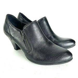 Born B.O.C Ankle Booties Womens 7 Side Zip Heels